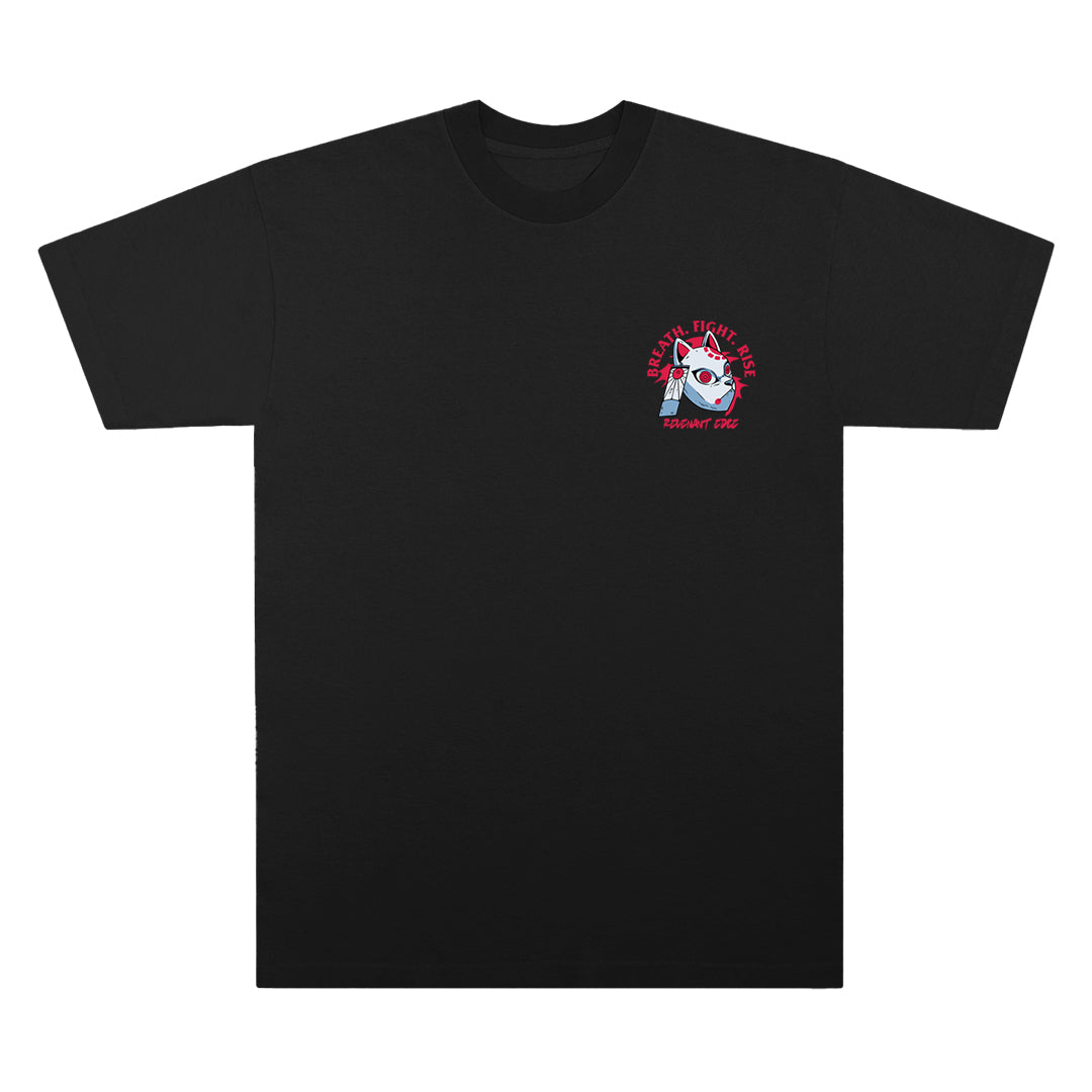 Breathe Fight Rise Tee Black Front