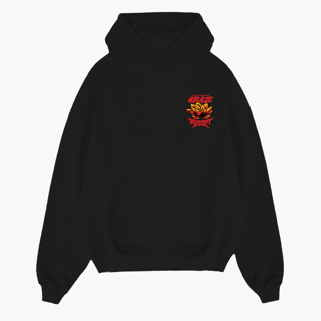 Set Your Heart Ablaze Hoodie / Black