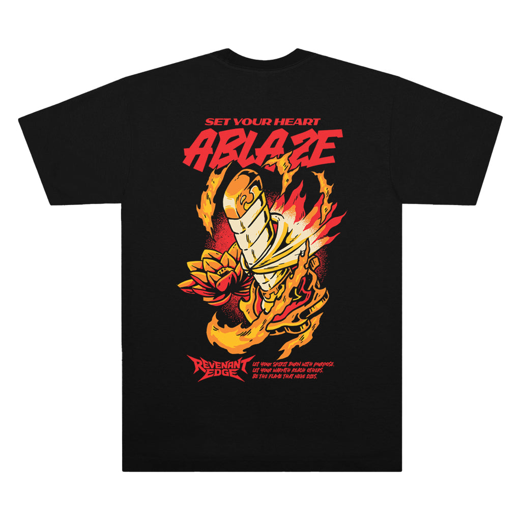 Set Your Heart Ablaze Tee / Black