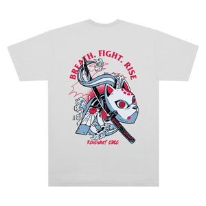 Breathe Fight Rise Tee White Back