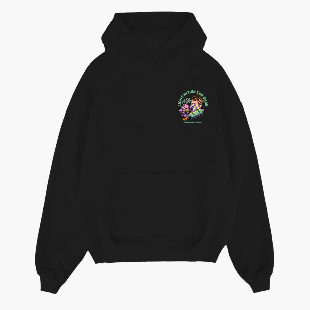 Light Within The Dark Hoodie Black Front