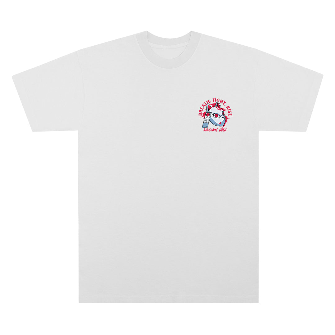 Breathe Fight Rise Tee White Front