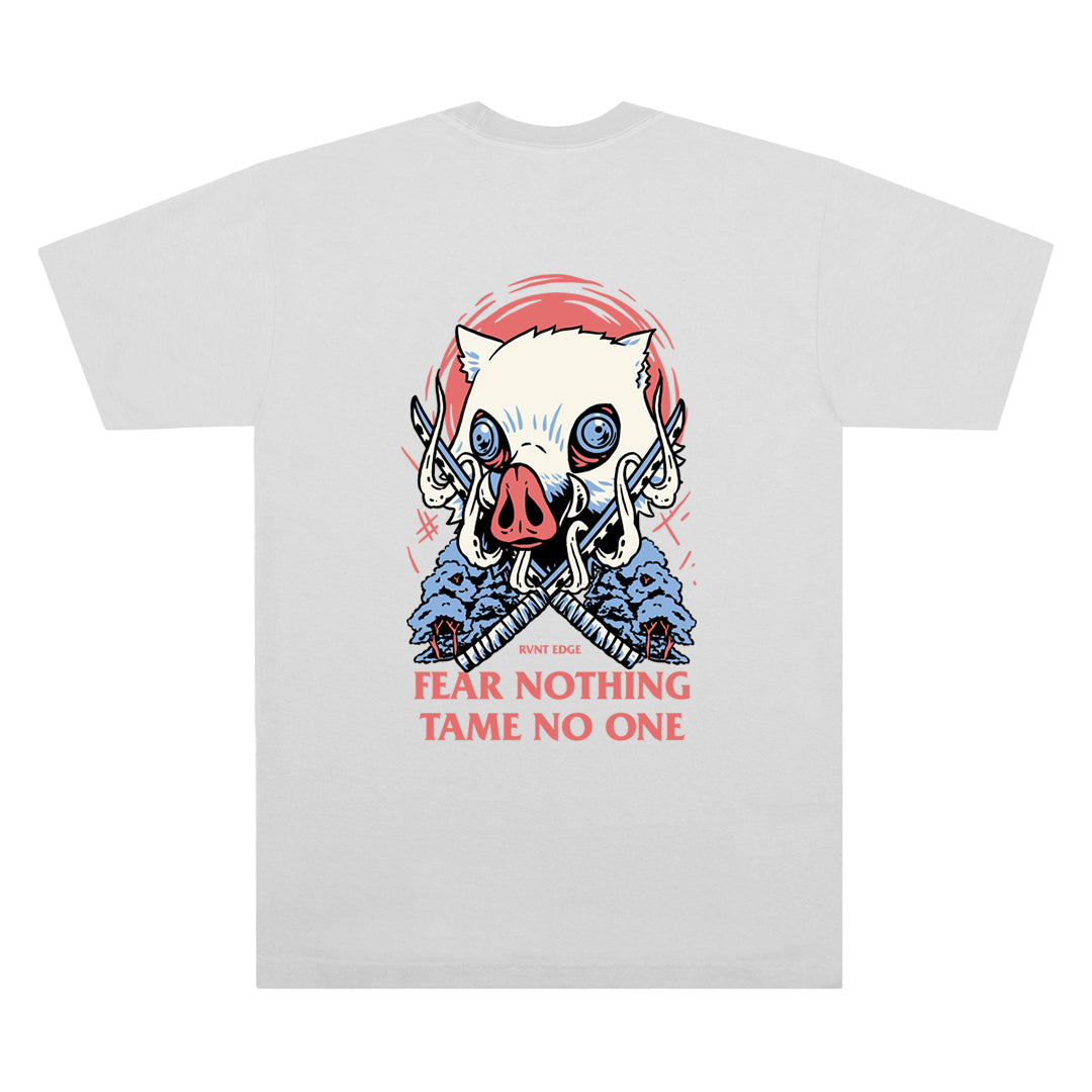 Fear Nothing Tee White Back