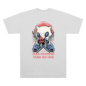 Fear Nothing Tee White Back